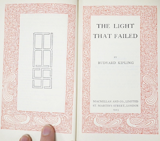 A set of thirty two Rudyard Kipling hardback books to include The Light That Failed and The Years Between. Condition - fair